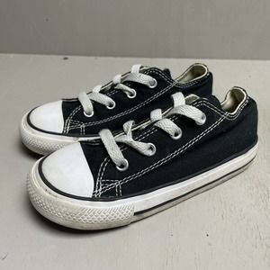Converse Chuck Taylor Ox Black All Star Infant/Toddler Shoes 7J235 Size 9